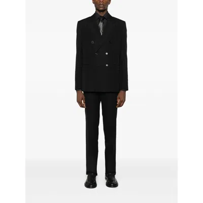 Gucci Double-breasted Suit In Black
