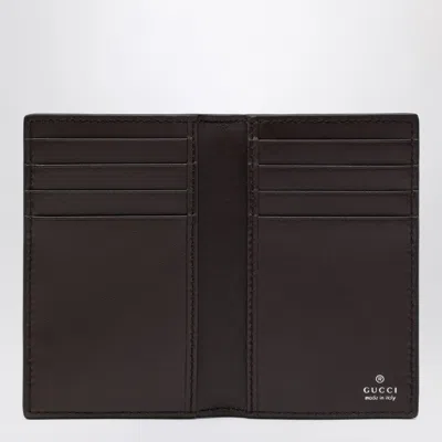 Gucci Cocoa Long Cardholder With Horsebit Men In Black