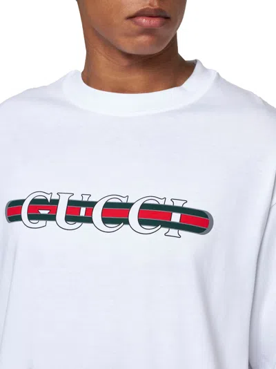 Gucci Men Cotton Jersey T-shirt With Print In White
