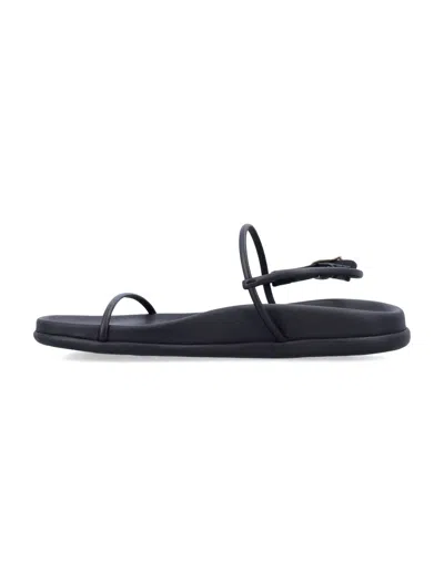 Ancient Greek Sandals Semystra Strappy Flat Sandals In Black