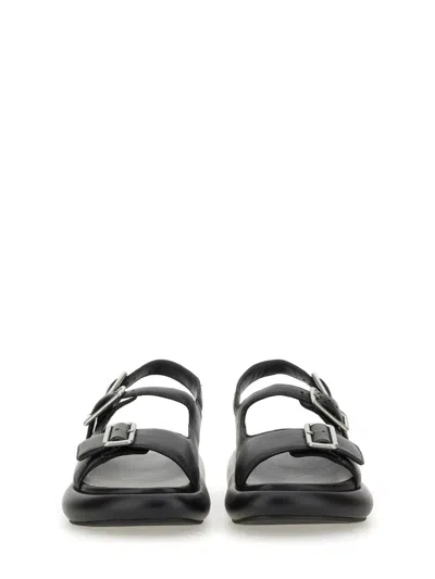 Ash Buckle-detail Platform Sandals In Black