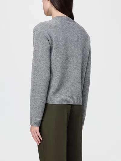 Gucci Wool Sweater With Embroidered Monogram In Gray