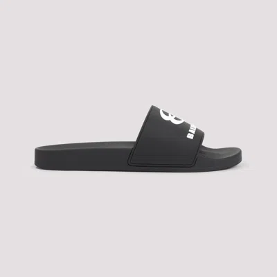 Balenciaga Rubber Slide Sandals For The Pool In Black