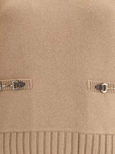 Gucci Women Wool And Cashmere Sweater In Brown