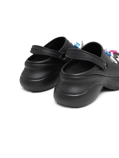 Balenciaga Black Crocs Jibbitz In Black