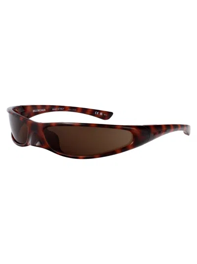 Balenciaga Havana-havana-brown Bio Injection Sunglasses In Multi
