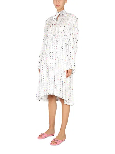 Balenciaga Paper Crush Floral Dress In Multi
