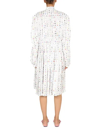 Balenciaga Paper Crush Floral Dress In Multi