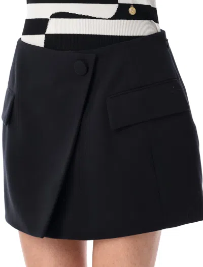Balmain Women's Asymmetric Mini Skirt In Black