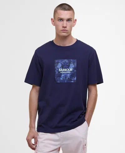 Barbour Camo Ikat T Shirt In Blue