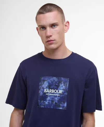 Barbour Camo Ikat T Shirt In Blue