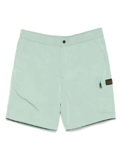Barbour Raised Logo Shorts In Green