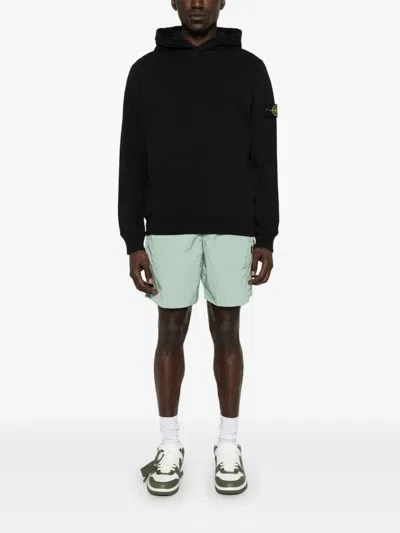 Barbour Raised Logo Shorts In Green