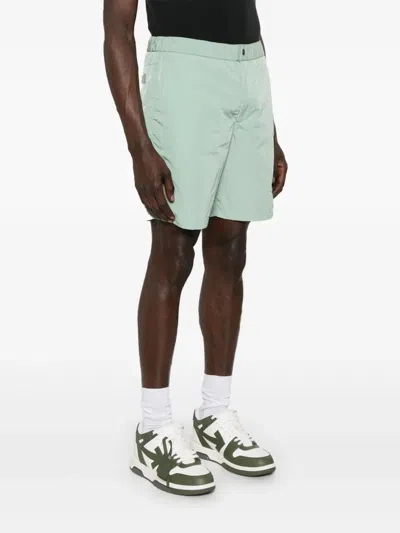 Barbour Raised Logo Shorts In Green
