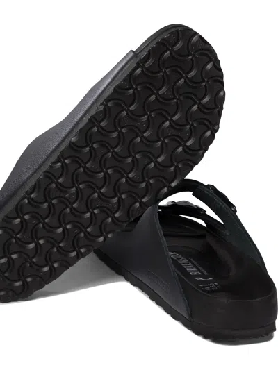 Birkenstock Arizona Exquisite Full-grain Leather Sandals In Black