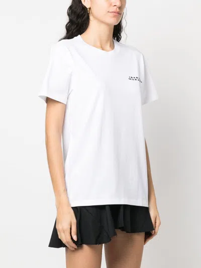 Isabel Marant White Embroidered Logo T-shirt In White