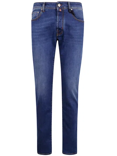 Jacob Cohen Slim Fit Five Pocket Denim Trousers In Blue