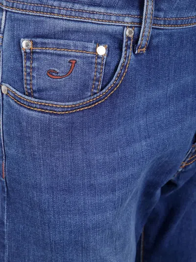 Jacob Cohen Slim Fit Five Pocket Denim Trousers In Blue