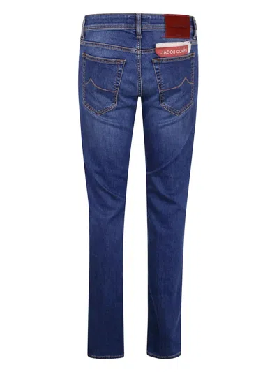 Jacob Cohen Slim Fit Five Pocket Denim Trousers In Blue