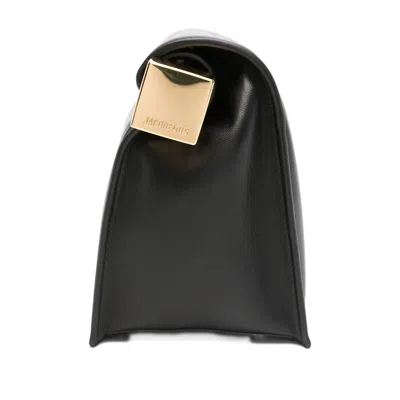 Jacquemus Black Rond Carre Clutch In Black