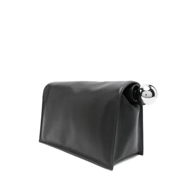 Jacquemus Black Rond Carre Clutch In Black