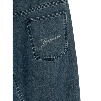 Jacquemus Blue Denim Men In Black