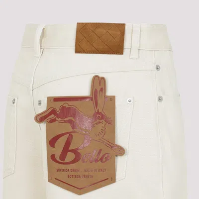 Bottega Veneta Turned Up Jeans In White