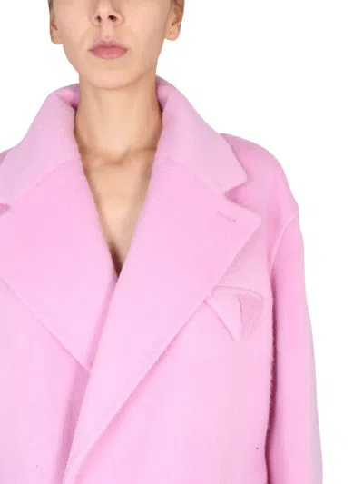 Bottega Veneta Doubleface Coat In Pink