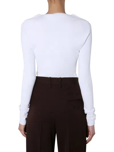 Bottega Veneta Long Sleeve Sweater In White
