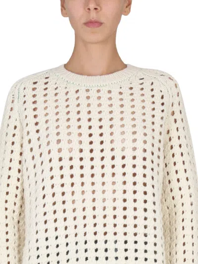 Bottega Veneta Maglia Traforata In Neutral