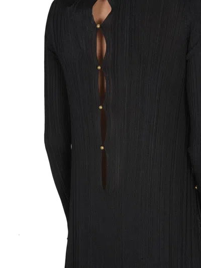 Bottega Veneta Plisse Dress In Black