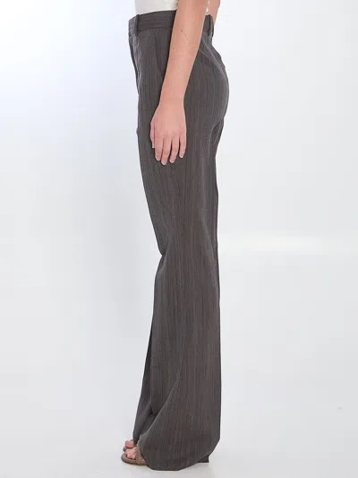 Bottega Veneta Wool Trousers With Thin Stripes In Animal Print