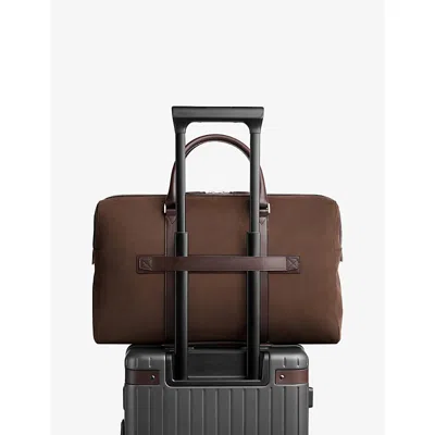 Carl Friedrik Ompact Nylon Weekender Chocolate In Brown