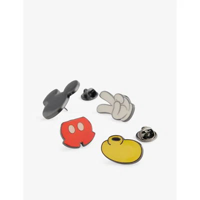 Coach Womens  X Disney Mickey Mouse Set Of Four Metal Pin Set Multi In Multi