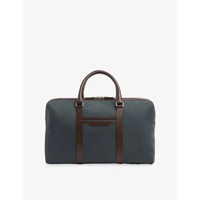 Carl Friedrik Ompact Nylon Weekender Navy/hackett In Blue