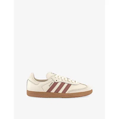 Adidas Originals Womens Samba Og Leather Trainers Cream White Wonder White Eur 37.5 / 4.5 Uk In Multi