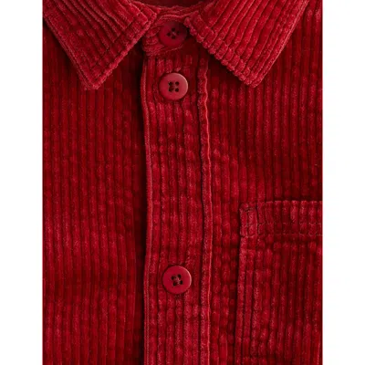 H&m Adorables Patch-pocket Relaxed-fit Cotton-corduroy Overshirt 3-10 Years Red Dark In Red