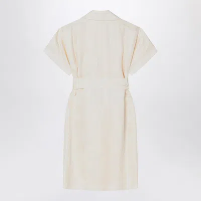 Burberry Ivory Trench Dress In Viscose In White