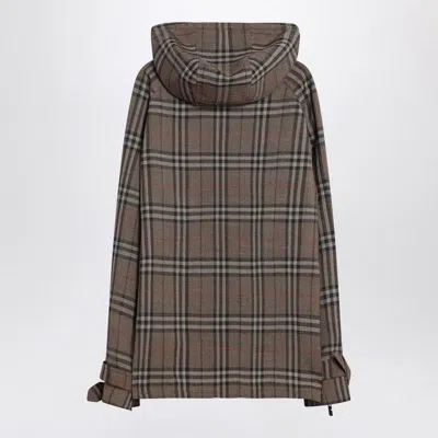 Burberry Half-zip Jacket With Check Pattern In Silk Blend In Multi