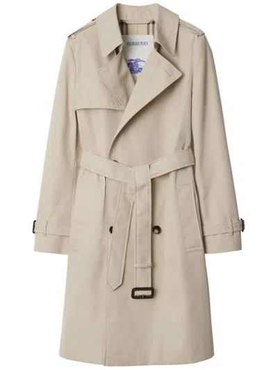 Burberry Polyester-cotton Blend Coat In Neutral