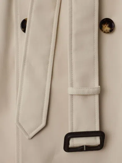 Burberry Polyester-cotton Blend Coat In Neutral