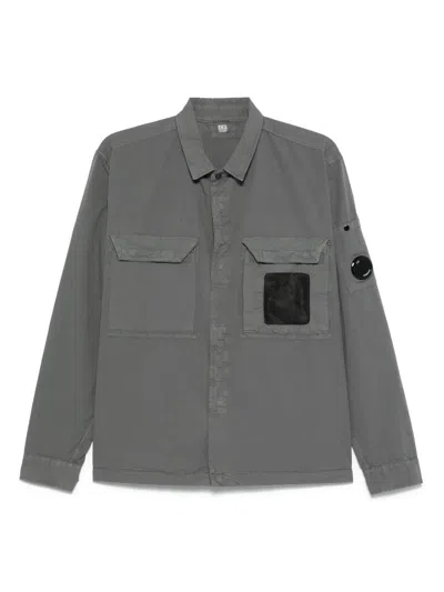 C.p. Company C.p.company Lens Detail Overshirt In Gray