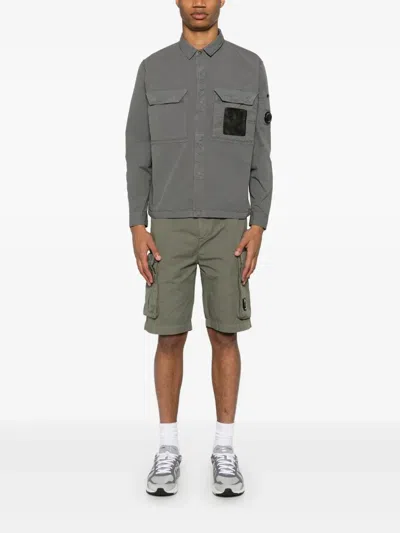 C.p. Company C.p.company Lens Detail Overshirt In Gray