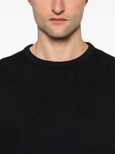 C.p. Company C.p.company Logo Cotton Crewneck Sweatshirt In Black