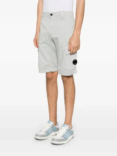 C.p. Company C.p.company Sateen Cargo Shorts In Gray