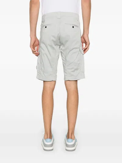 C.p. Company C.p.company Sateen Cargo Shorts In Gray