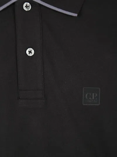 C.p. Company C.p.company The Metropolis Series Stretch Piquet Polo In Black