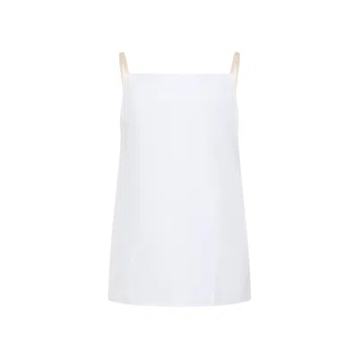 Carven Polyester Top In White