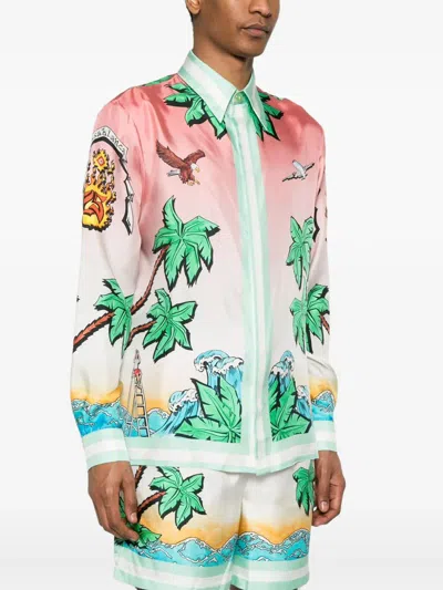 Casablanca Classic Long Sleeve Shirt In Multi