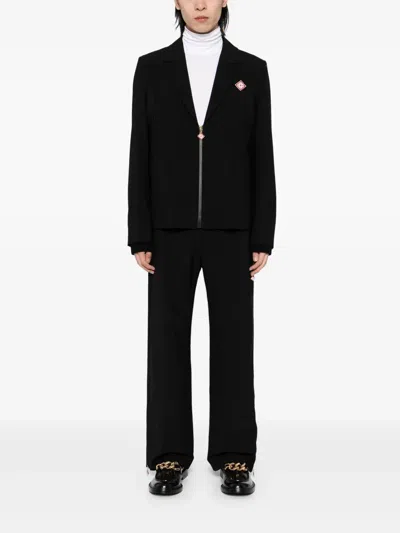 Casablanca Zip Up Sports Tailoring Jacket In Black